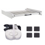 [en.casa] Kit de Superposition Universel avec Porte-Serviettes Coulissant Cadre pour Lave-Linge Sèche-Linge Standard 60 cm Machi