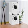 [en.casa] Kit de Superposition Universel avec Tiroir Cadre pour Lave-Linge Sèche-Linge Standard 60 cm Machine à Laver Acier Laqu