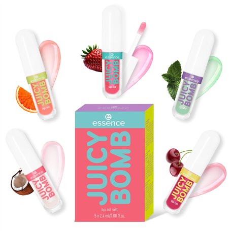 essence JUICY BOMB Lot de 5 flacons d'huile à lèvres 01
