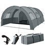 tectake® Tente de Camping Familiale XXL pour 6 Personnes avec moustiquaire Tente Trekking Equipement Montagne Festival Randonnée