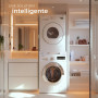 tectake® Kit de superposition universel lave-linges 46-66cm avec Corde à cliquet Accessoires lave linge & sèche linge Organisati