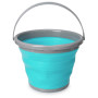 Navaris Seau Pliable 10L - Seau Portatif Usage Intérieur et Extérieur - Rangement Rétractable Idéal pour Camping Pêche Ménage Le