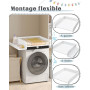 WOLTU Plan à Langer pour Machine à Laver, Planche à Langer Bébé, avec Rebord de Protection et Étagère de Rangement, Posé sur Mac
