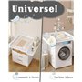 WOLTU Plan à Langer pour Machine à Laver, Planche à Langer Bébé, avec Rebord de Protection et Étagère de Rangement, Posé sur Mac