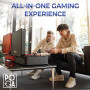 POGA Lux Desert Taupe - Mallette de jeu (compatible avec Playstation 5) - Mallette de voyage avec moniteur de jeu AOC de 24" et 