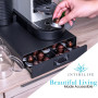Intirilife Tiroir de rangement pour 50 capsules de café- Compatible avec les capsules Nespresso -38.2 x 23.2 x 5,6 cm- Porte-cap