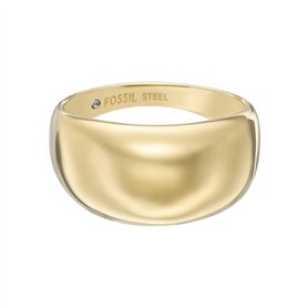 FOSSIL Bague de Bande en Acier Inoxydable Ton Or All Stacked Up pour Femme