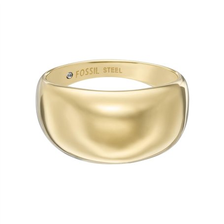 FOSSIL Bague de Bande en Acier Inoxydable Ton Or All Stacked Up pour Femme