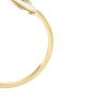 Fossil Femme Radiant Love Bague Toi Et Moi en acier inoxydable doré avec cœur en nacre, JF047347107