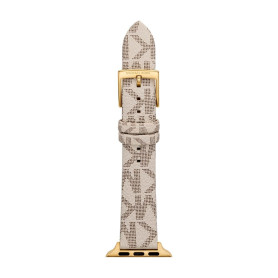 Michael Kors MKS8071E Bracelet de montre pour femme en PVC blanc 18 mm
