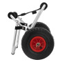 ECD Germany Chariot Pliable de Remorque Kayak Canoë 70 kg en Aluminium 72x32x46 cm avec Pneus à Bandage Caoutchouc y Compris Cou