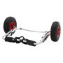 ECD Germany Chariot Pliable de Remorque Kayak Canoë 70 kg en Aluminium 72x32x46 cm avec Pneus à Bandage Caoutchouc y Compris Cou