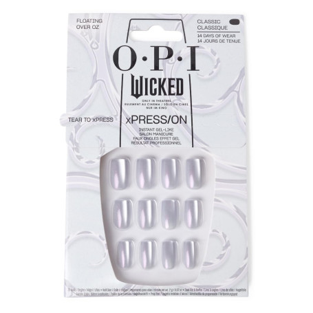 OPI x Wicked - xPRESS/ON - Floating Over OZ - 30 Faux Ongles Réutilisables Effet Vernis Gel - Tenue Jusqu'à 14 Jours - Édition L