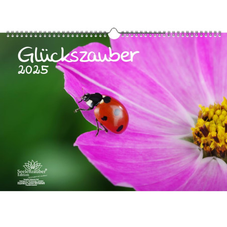 Glückszauber Calendrier DIN A3 pour le bonheur Trèfle Cochon – Coffret cadeau Contenu : 1 calendrier