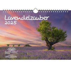 Calendrier DIN A4 pour 2025 Lavande Provence France – Kit : 1 calendrier