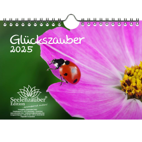 Glückszauber Calendrier mural DIN A5 pour le bonheur de Provence 2025 – Coffret cadeau Contenu : 1 calendrier