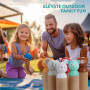 Navaris Bowling Enfant - Jeu de quilles Enfant en Bois Design Animaux avec 6X quille 1x Boule et Sac de Rangement - Jouets intér