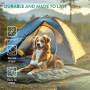 Navaris Sac de Couchage pour Chien - Lit 100 x 100 x 6 cm en Polyester Doux avec Sac de Rangement - Niche Tapis intérieur extéri