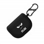 kwmobile Housse pour écouteurs Compatible avec Jabra Elite 8 Active Coque - Coque de Protection en Silicone - Blanc-Noir-Noir
