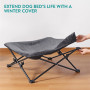 Navaris Housse pour Lit Chien - Housse de Rechange pour Lit de Camp Sureleve pour Chien 70 x 70 cm en Polyester avec Revêtement 