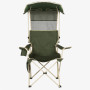 Navaris Chaise de Camping Pliante - Chaise Pliable pour Le Transport Facile - Parasol Intégré pour Protéger du Soleil en Extérie