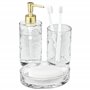 Navaris Accessoires de Salle de Bain - Set Accessoire de Salle de Bain - Ensemble Complet - Distributeur de Savon - Verre Brosse