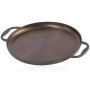 Mahlzeit Poêle à paella polie de 35 cm - Poêle en fonte avec deux poignées - Poêle à paella - Poêle à paella en fonte - Pour bar