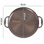 Mahlzeit Poêle à paella polie de 35 cm - Poêle en fonte avec deux poignées - Poêle à paella - Poêle à paella en fonte - Pour bar