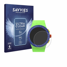 savvies Protection Ecran pour Swatch Flowing Freshly SUSG1O1 (6 Pièces) - Film Protection Ultra Clair