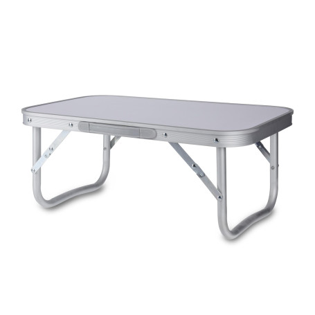 Spetebo Mini table de camping pliable blanche – 56 x 34 cm – Table basse pliante en aluminium – Table de jardin