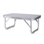 Spetebo Mini table de camping pliable blanche – 56 x 34 cm – Table basse pliante en aluminium – Table de jardin