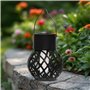 Lot de 6 mini lampes solaires suspendues 9 x 7 cm avec effet flamme - Petites lanternes LED à suspendre pour l'extérieur - Éclai