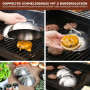 eluno Lot de 6 hamburgers avec presse à hamburger avec papier à hamburger, spatule, deux hottes à hamburger et quatre brochettes