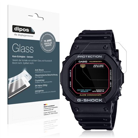 dipos I 2x Protection ecrán compatible avec Casio G-Shock DW-5600RL-1 Verre souple Film Protecteur 9H