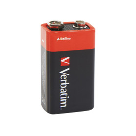 VERBATIM Pile bloc alcaline Premium 9 V I pile bloc 6LR61 I Pile alcaline I Pile 9V pour jouet lampe de poche détecteur de fumée