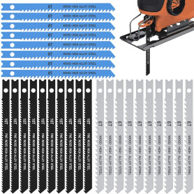 Lot de 25 lames de scie sauteuse 6T 8T 10T en acier à haute teneur en carbone