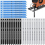 Lot de 25 lames de scie sauteuse 6T 8T 10T en acier à haute teneur en carbone