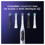 Oral-B iO Radiant White Brossettes Blanches De Rechange, Embouts Ronds S’Adaptant Aux Dents, Éliminent La Plaque Dentaire, Pour 