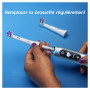 Oral-B iO Radiant White Brossettes Blanches De Rechange, Embouts Ronds S’Adaptant Aux Dents, Éliminent La Plaque Dentaire, Pour 