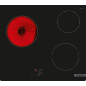 Bosch PKM61RAA8F - Série 2 - Plaque électrique - 3 Feux - 60 cm - Puissance 5400 W - Noir