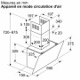 Bosch DWK65DK60, Hotte murale Série 2, 4 vitesses d'aspiration dont 1 intensive, 60cm, Noir avec finiton en verre