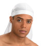 ATM PURECITY© Lot de 4 Bandana US Durag Noir + Blanc + Rouge + Bleu Electrique - Gangsta Rap Hip Hop West Coast - USA du Rag - A