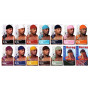 ATM PURECITY© Lot de 4 Bandana US Durag Noir + Blanc + Rouge + Bleu Electrique - Gangsta Rap Hip Hop West Coast - USA du Rag - A