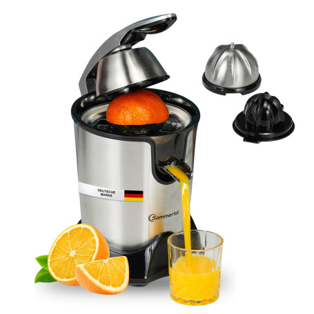 Sommertal CP850 - Presse-agrumes électrique avec moteur puissant de 850 W - Avec 2 cônes de pressage - Presse-agrumes manuel - P
