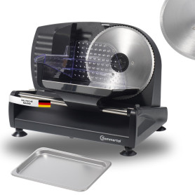 Sommertal AS190 DUAL Trancheuse universelle 200 W en acier inoxydable avec lame dentelée et affûtage lisse