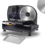 Sommertal AS190 DUAL Trancheuse universelle 200 W en acier inoxydable avec lame dentelée et affûtage lisse