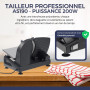 Sommertal AS190 DUAL Trancheuse universelle 200 W en acier inoxydable avec lame dentelée et affûtage lisse, peu encombrant, élec