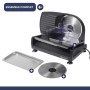 Sommertal AS190 DUAL Trancheuse universelle 200 W en acier inoxydable avec lame dentelée et affûtage lisse, peu encombrant, élec