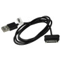 vhbw Câble de charge USB compatible avec SAMSUNG Galaxy P1000, Tab 2 GT-P5110, GT-P5100, Galaxy Note 10.1 GT-N8000, GT-N8010, 10