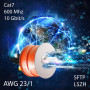 freiwerk Câble d'installation CAT 7 câble réseau CAT.7 LAN câble d'installation sans halogène câble CAT7 câblage réseau câble de